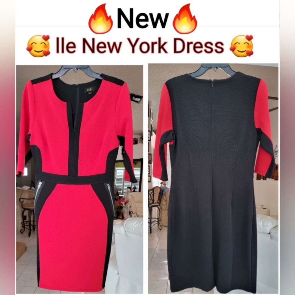 New York Red & Black Women's Dress Size M